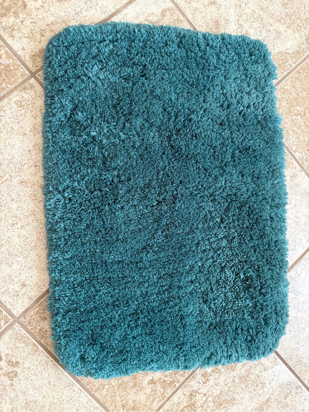Sonoma Teal Plush Bath Rug